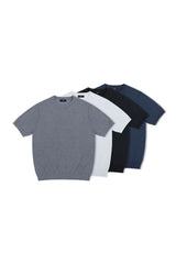 シルクブレンドニットTシャツ