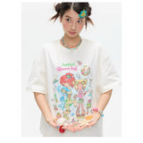 BETWEENAND x sunonebird プリントラウンドネック半袖Tシャツ