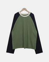 Seg Contrast Raglan Long-Sleeve T-Shirt