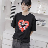 ファンキースターハートオーバーフィット半袖Tシャツ_BLACK