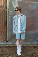 PIPING BLOUSON SET - OUTER (SKY BLUE)