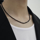 Men's ネックレスブラックビーズ_CLEF リングモジュレーターネックレス
