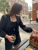 [MADE] Shimiz Dotted Puff Blouse