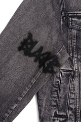 BBD Graffiti Metal Logo Denim Jacket (Vintage Black)