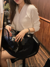 Daily V-neck Crop Knit Cardigan (9color)