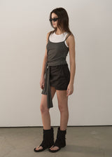 LAYERED SLEEVELESS 2WAY TOP _GREY