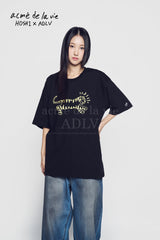 24FW HOSHI X ADLV TIGER SKETCH SHORT SLEEVE T-SHIRT BLACK