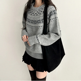 Snowflake Pogeun Nordic Round Knitwear
