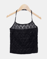 Ruex Flower Lace Halter Sleeveless Top