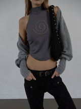 BRUSHED BOLERO SET / GRAY