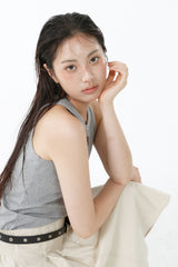 ALL-DAY SLEEVELESS TOP_MELANGE GRAY