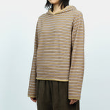 Stripe Taped Hoodie - Mustard