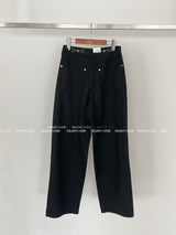 Ethnic Parts Black Wide Pants