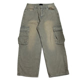 Mud Tin Vintage Washing Cargo Denim Pants