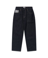 CHECK APPLIQUE DENIM PANTS BLUE(CV2GSFD111A)