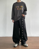 Eyelet Snap Curved Pants