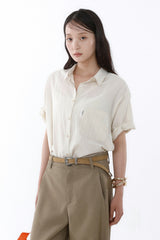SUMMER ROLL-UP SHIRT_SAND BEIGE