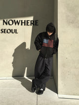 Basic Flag Hooded Zip-Up 4C