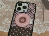 【TPUケース】 Vintage Patch Case_Pink Brown