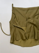 Draped Tencel See-through Bustier