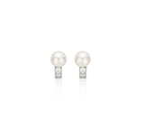 25FW★ エッセンスシルバー(W)モイサナイトフレッシュウォーターパールピアス6mm