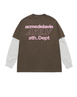 25FW DOUBLE LAYER ADLV LONG SLEEVE T-SHIRT COCOA