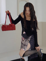 Red Bow Round Shoulder Bag