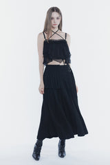 マーメイドフリルトップ black