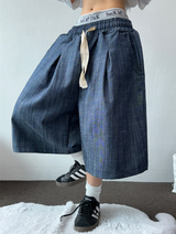 LINEN TWO PINTUCK BERMUDA🩵💙2COLOR 2SIZE