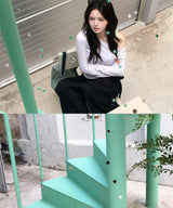 フリルロングスリーブTシャツ