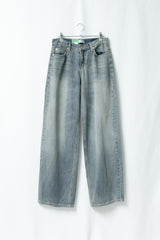 low waist washing wide denim(2colors)