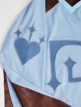HEART SPORTS FOOTBALL JERSEY T(SKY BLUE)