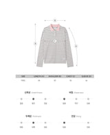 ソフトカラーストライプTシャツ (ネイビー)