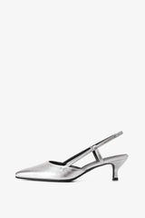 KITTEN SLINGBACK IN SILVER LINING