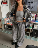 Wearing ストライプバンディングパンツ