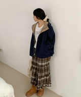 About Colorful Hood Bomber Jacket