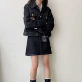 Tint black blue denim  [Skirt only]