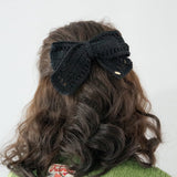  Special crochet knitted ribbon hairpin (4colors)