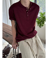 [S/S] Thin golgi henry neck half knit t-shirts(5color)