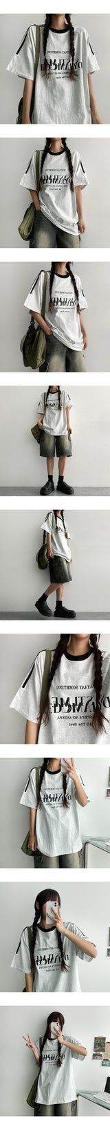 Durang トラックライン半袖Tシャツ