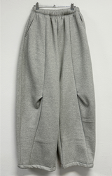 FLEECE/STRING❤FRONT POINT BALLOON PANTS 🤎🤍🖤🩶4COLOR