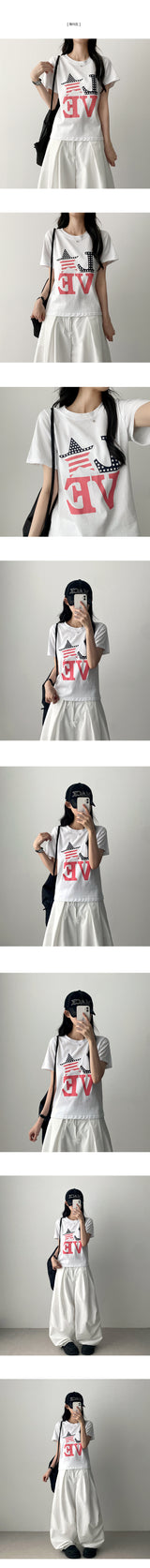 Chels Star Love Short Sleeve Tee