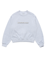 25FW WOMAN ラウンドフォントレタリングクロップスウェット メランジ