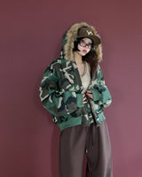 [UNISEX] リバーシブルカモフラージュフーディージャケット