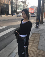 レーシングデニムパンツ