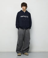 BASIC LOGO ZIP-UP HOODIE_NAVY