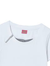 ZIPPER HEART TEE WHITE