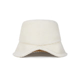 VA Stud Fleece Bonnet Hat / White