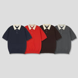 [Premium] LMN セラカラーリングカラー半袖ニット (4 colors)