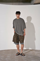 ヴィンテージカモレイヤード 1/2 パンツ (Khaki)